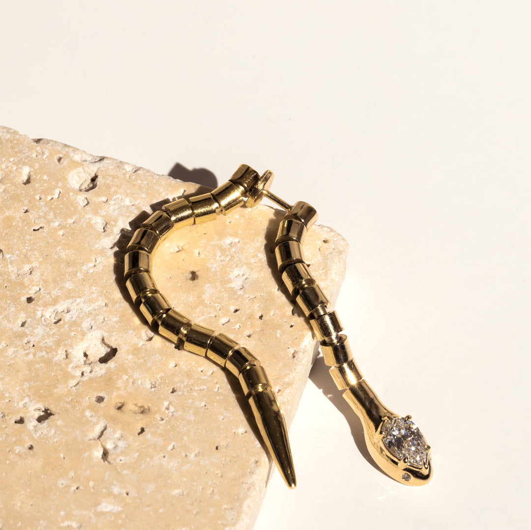 Front Back Serpent Earring