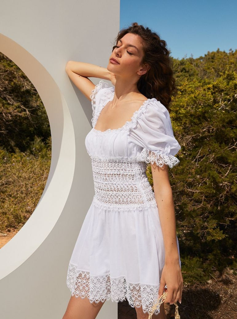 Short Dress Melissa - XS - WHITE
