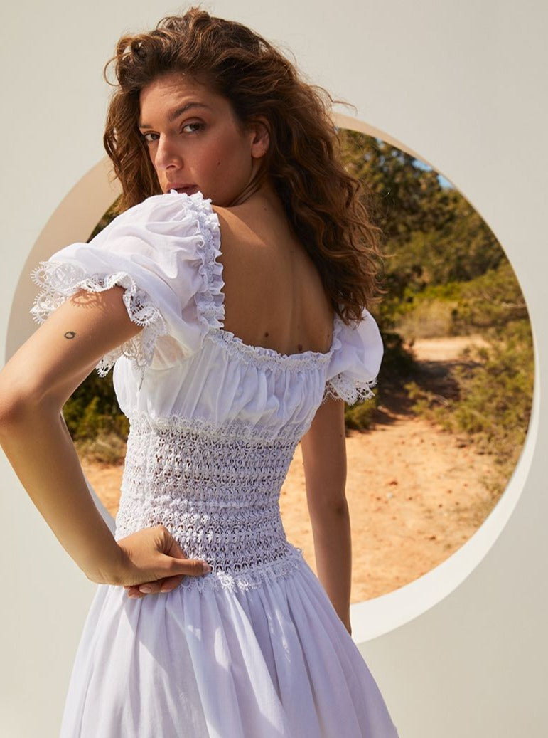 Short Dress Melissa - XS - WHITE