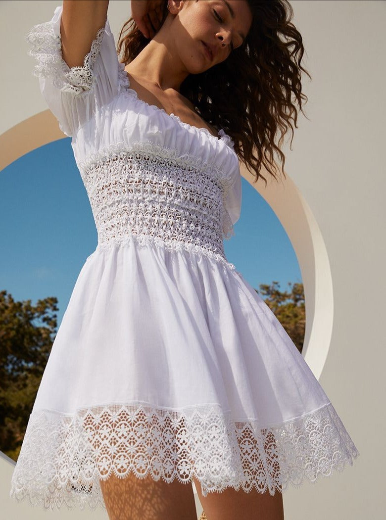 Short Dress Melissa - XS - WHITE