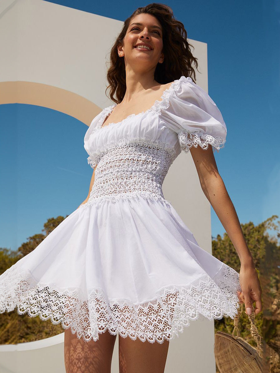 Short Dress Melissa - XS - WHITE