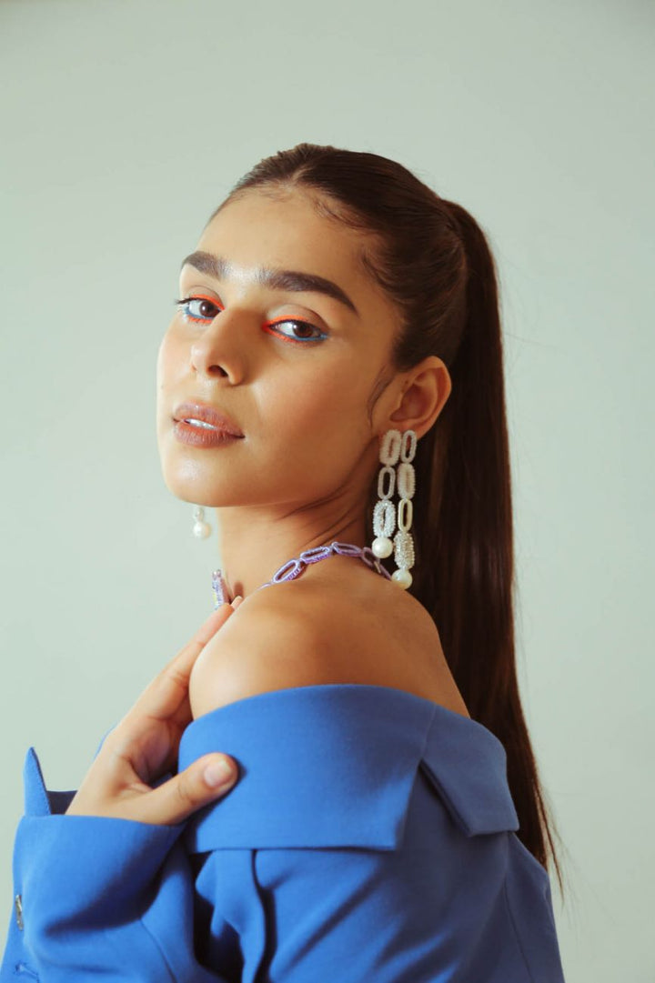 Glow up Earrings / White / One Size