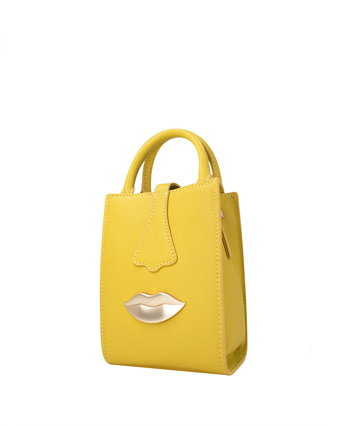 Venus Saffiano Mini Tote / Yellow