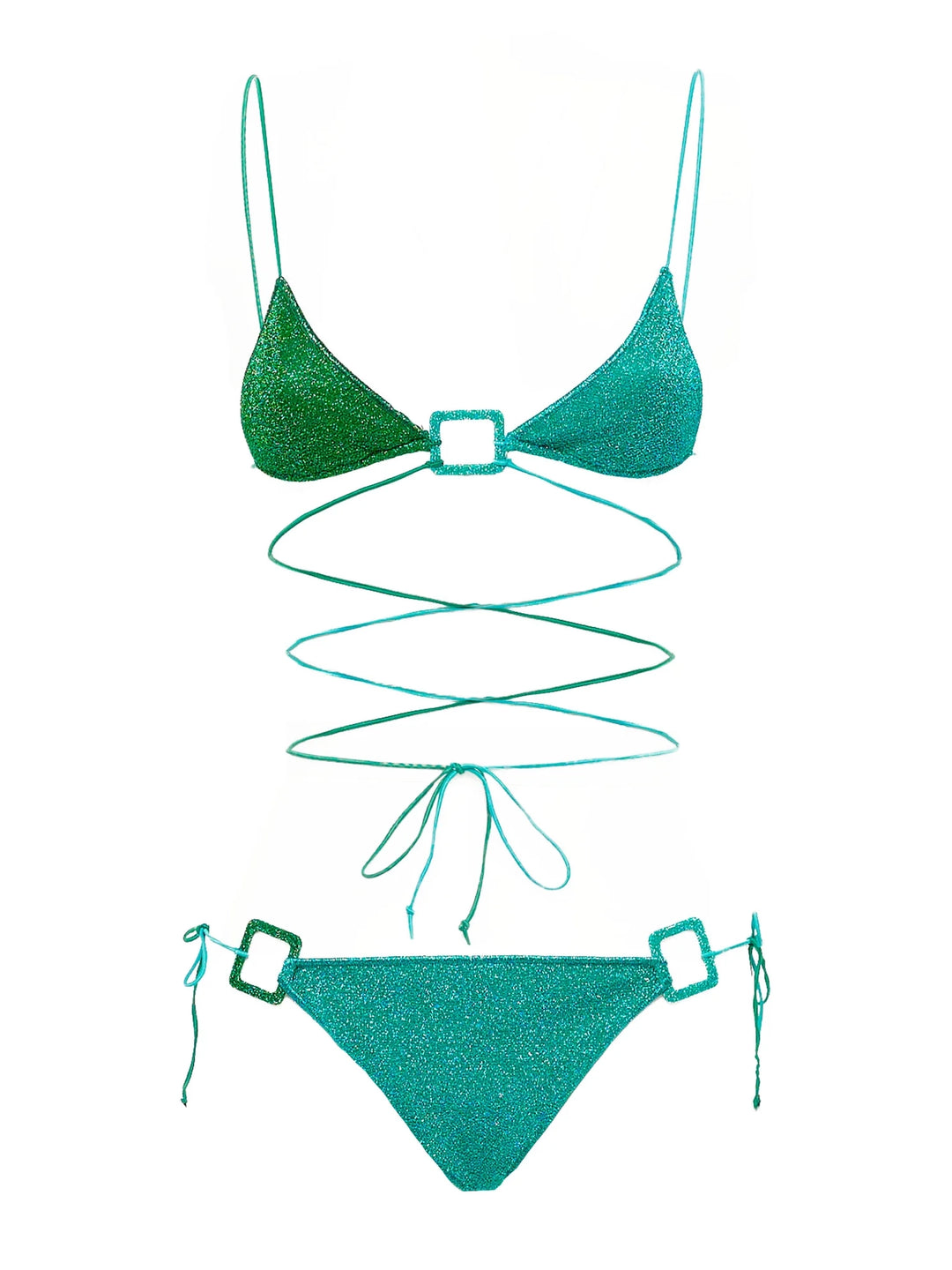 Lumiere Flirty Microkini - Aquamarine & Emerald Green