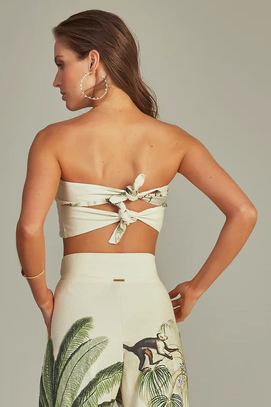 Cropped Bustier - Tropical Paradise