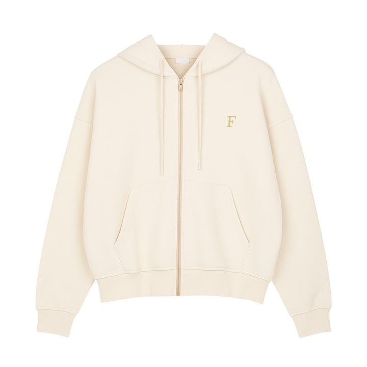 NY Cream Panther Zip Up Hoodie