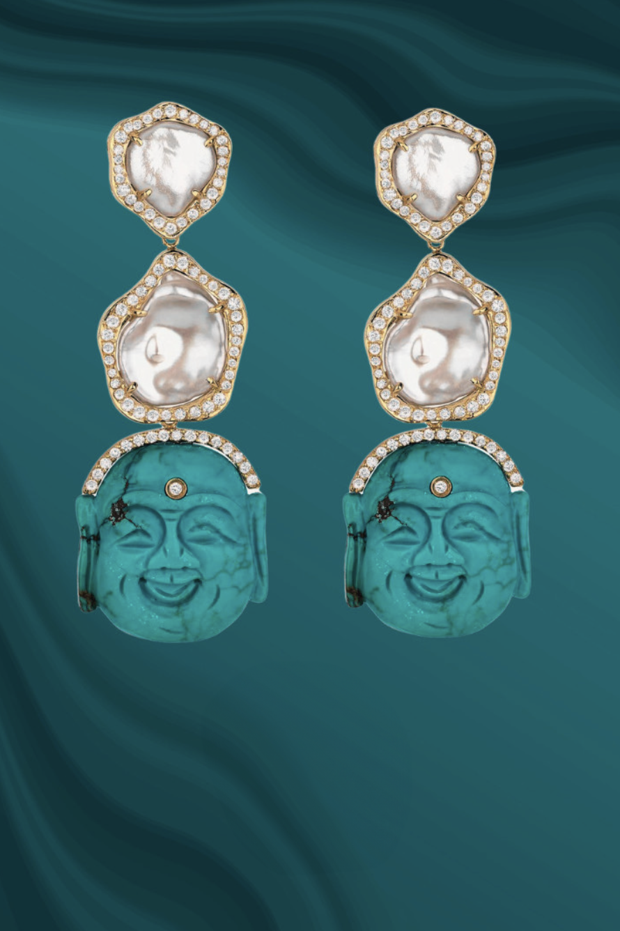 Buddah Turquoise Earrings
