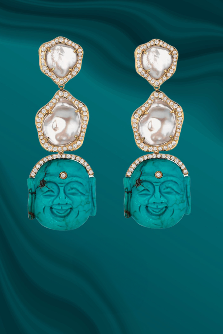 Buddah Turquoise Earrings