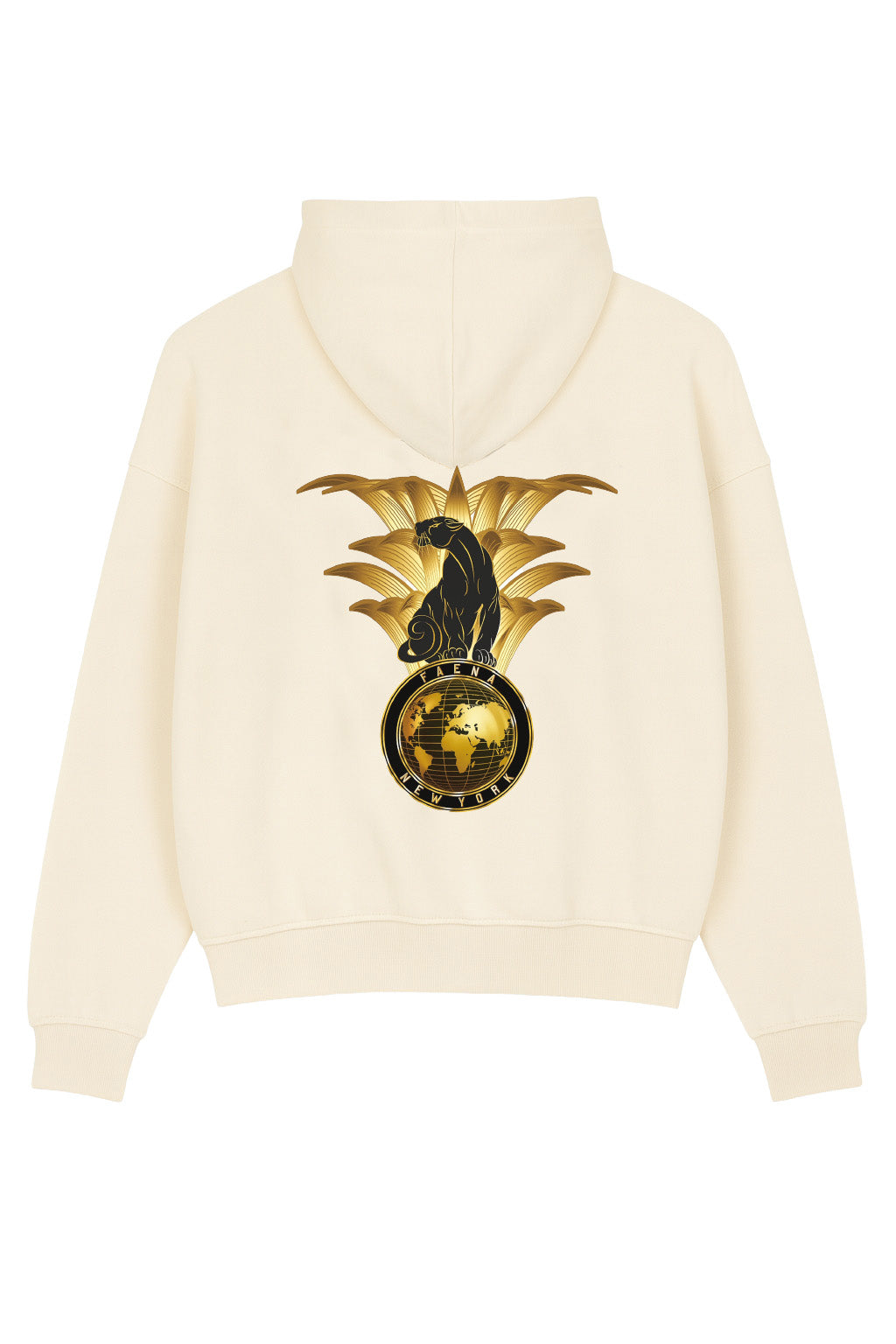 NY Cream Panther Zip Up Hoodie