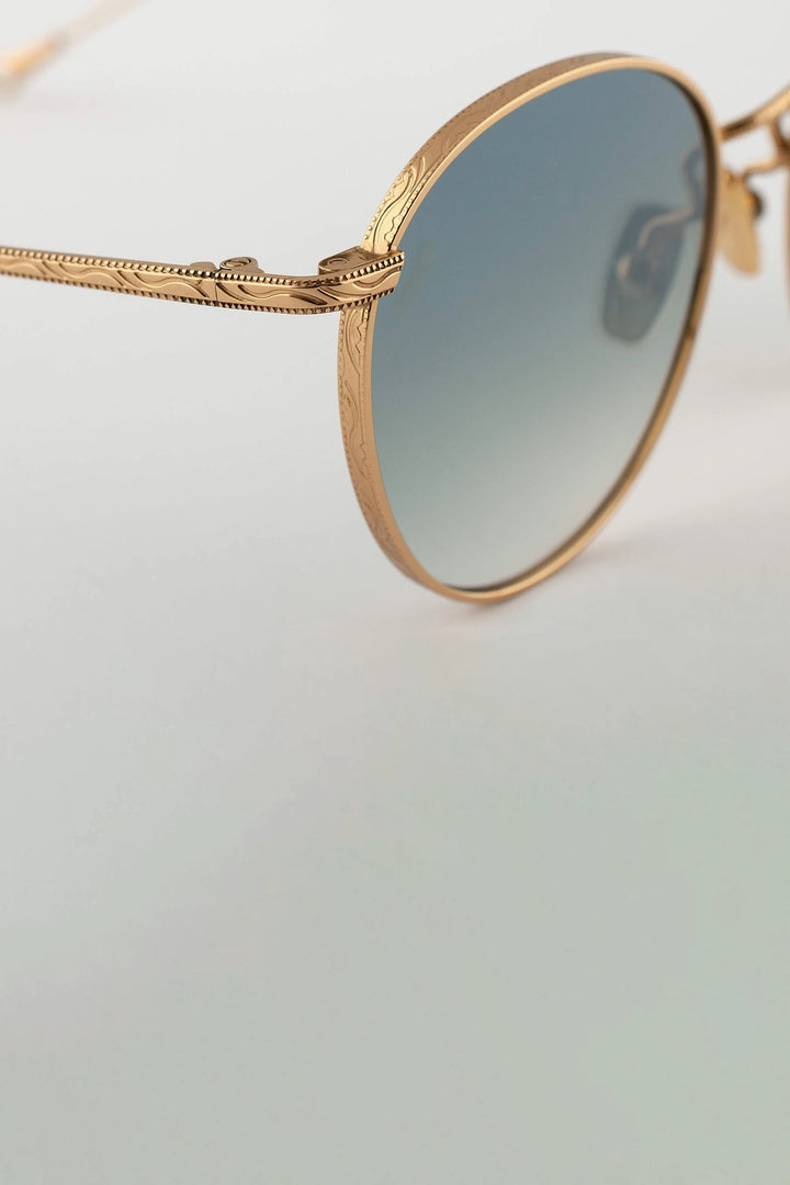 Jockey Sunglasses - Gold / Green Gradient